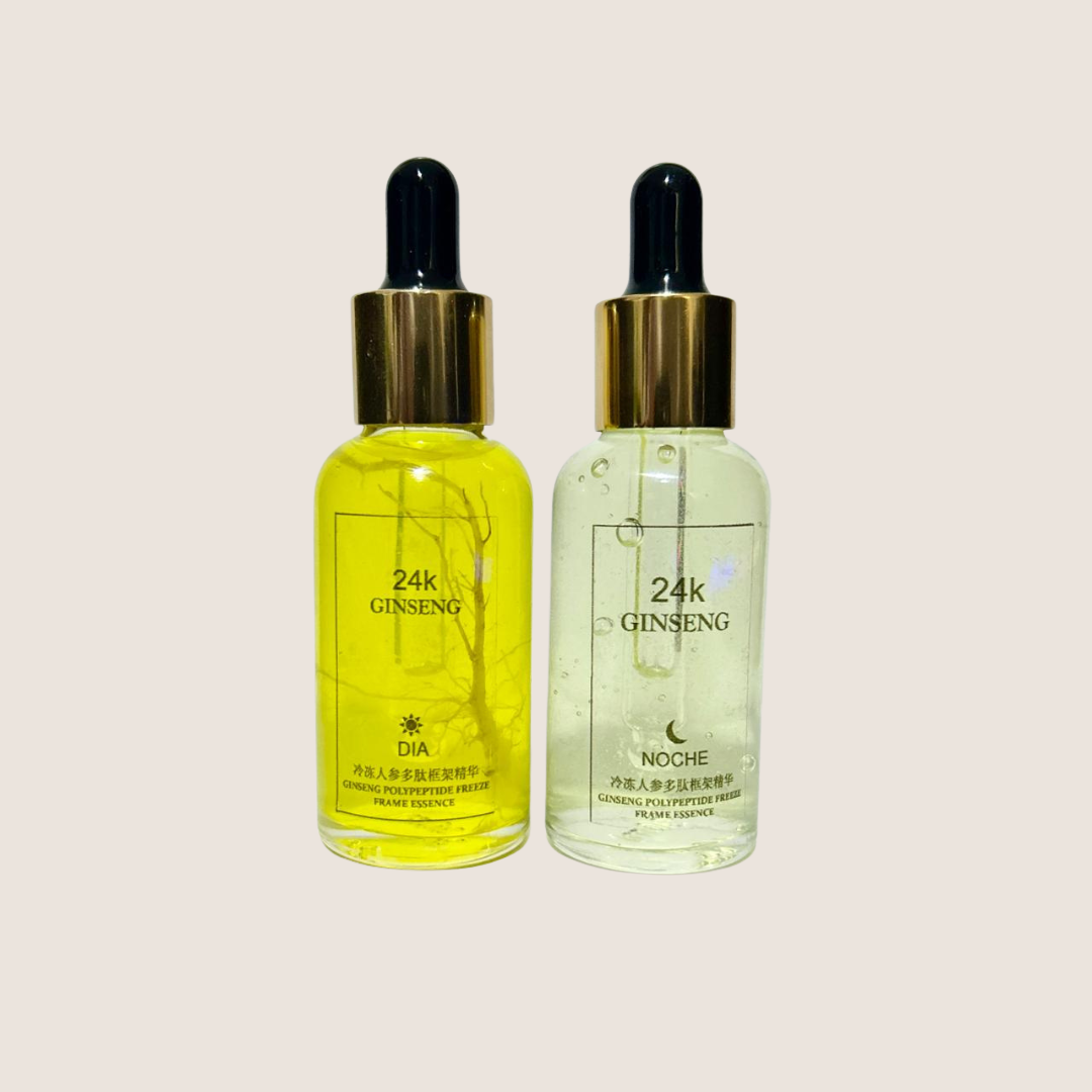 Sérum Dúo Ginseng 24K Dia y Noche | Rejuvenecedor Intensivo 30ml